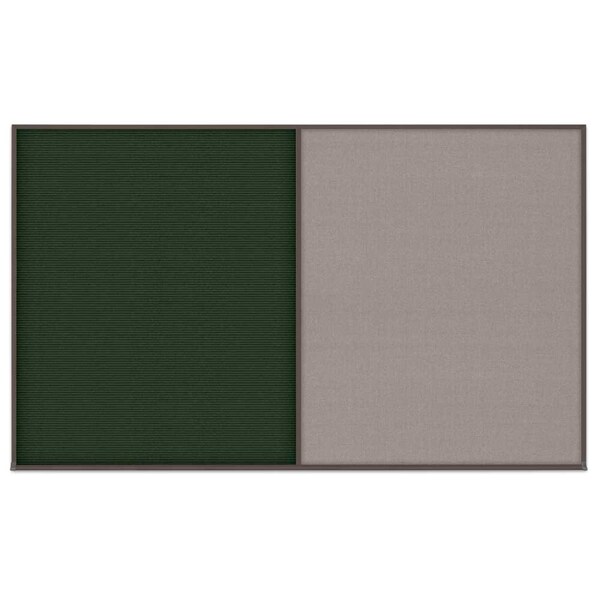 Triple Door Radius Corkboard, 72"x36", Hea, UV7015RC-SATIN-SURF